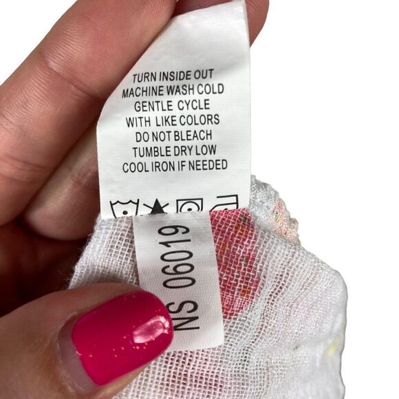 Mud Pie Popsicle Novelty Print Gauzy Muslin Dress Baby Size 0-3 Months White - Picture 8 of 9